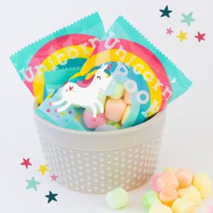 Unicorn Poop Candy - Made in the USA - 12 Unicorn Party Supplies - Unicorn Birthday Party Favors for Kids - Bulk Candy Packs for Classroom