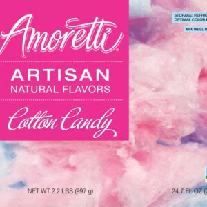 Amoretti - Natural Cotton Candy Artisan Flavor Paste 8 oz - Perfect For Pastry, Savory, Brewing, and more, Preservative Free, Gluten Free, Kosher Pareve, No Artificial Sweeteners, Highly Concentrated