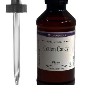 LorAnn Cotton Candy SS Flavor, 4 ounce bottle - Includes a threaded Glass Dropper