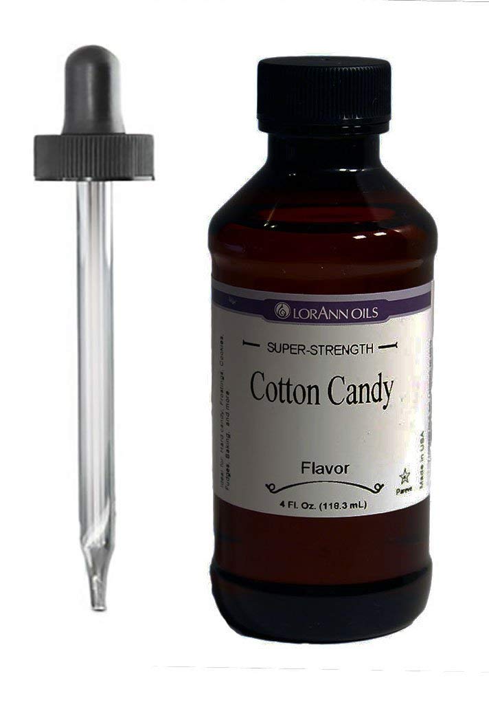 LorAnn Cotton Candy SS Flavor, 4 ounce bottle - Includes a threaded Glass Dropper