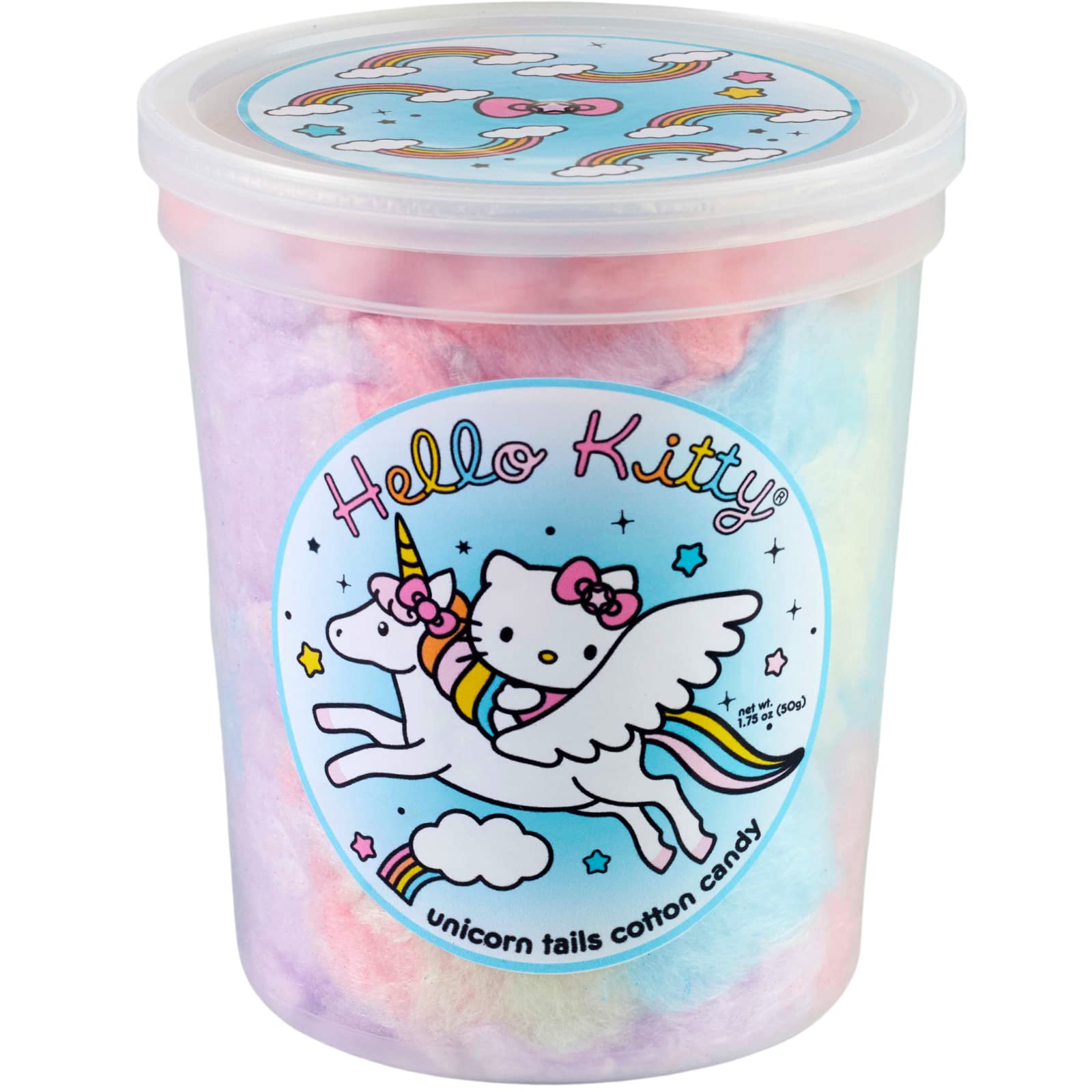 Hello Kitty Cotton Candy (Gift Set of 3) Sour Rainbow, Unicorn, Mermaid Fluff - Unique ideas for Holidays, Birthdays, Gag Gifts, Party Favors…