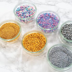 Bakerpan Edible Pastel Colors Sprinkles for Cupcakes, Pastel Jimmies Sprinkles Edible for Cake Decorating - 4.3 Ounces (Made in USA)