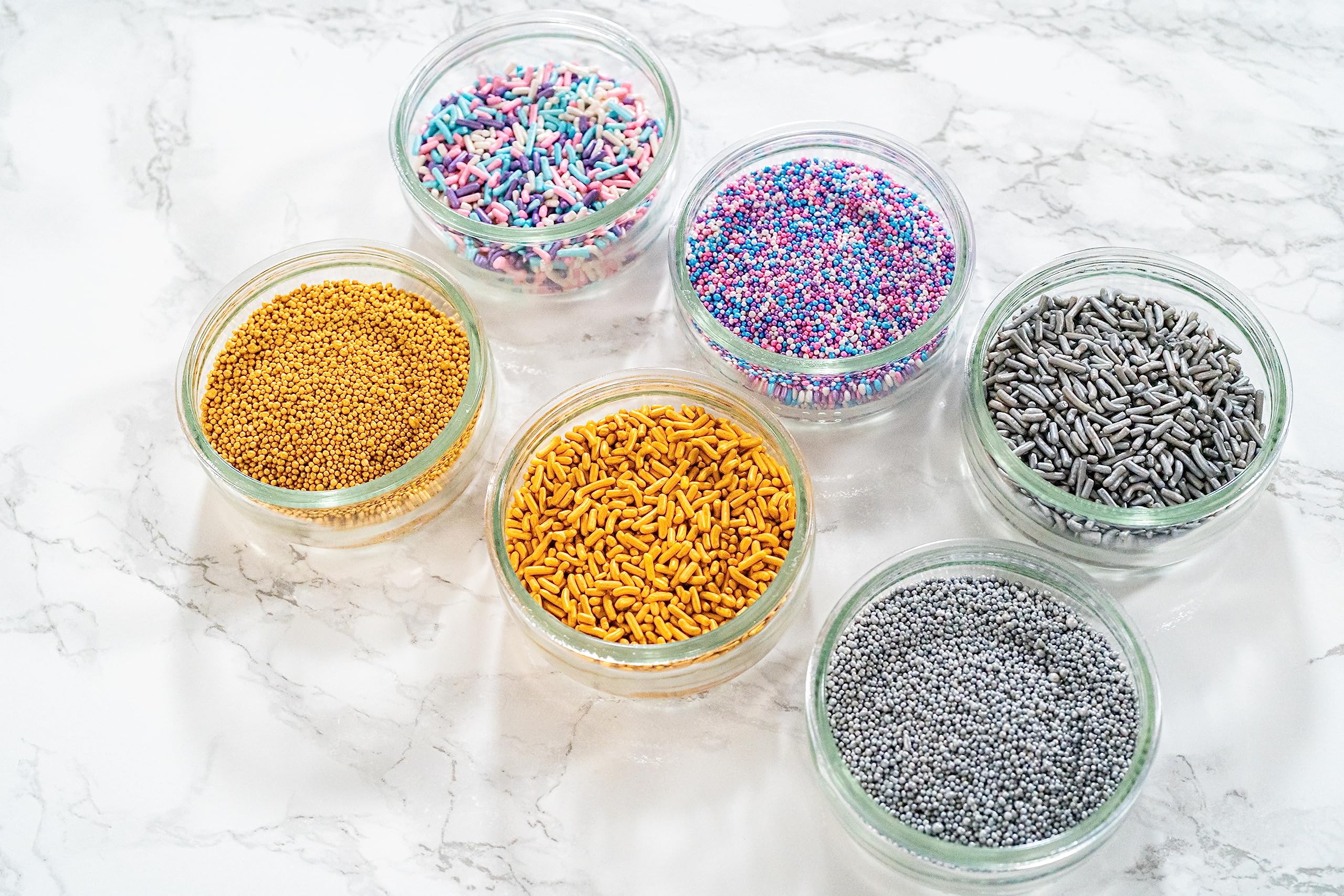 Bakerpan Edible Pastel Colors Sprinkles for Cupcakes, Pastel Jimmies Sprinkles Edible for Cake Decorating - 4.3 Ounces (Made in USA)