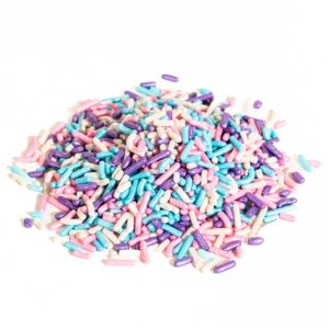 Bakerpan Edible Pastel Colors Sprinkles for Cupcakes, Pastel Jimmies Sprinkles Edible for Cake Decorating - 4.3 Ounces (Made in USA)