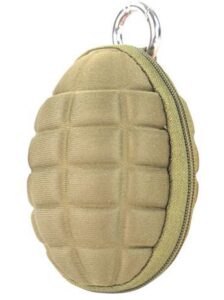 condor 221043 grenade zippered keychain coin pocket pouch tan 221043-003