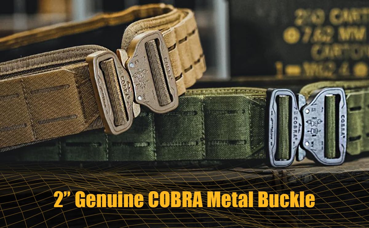 Condor LCS Cobra Gun Belt (Black, Medium/Large: 40.5"-44.5" Long, Waist 34"-36")