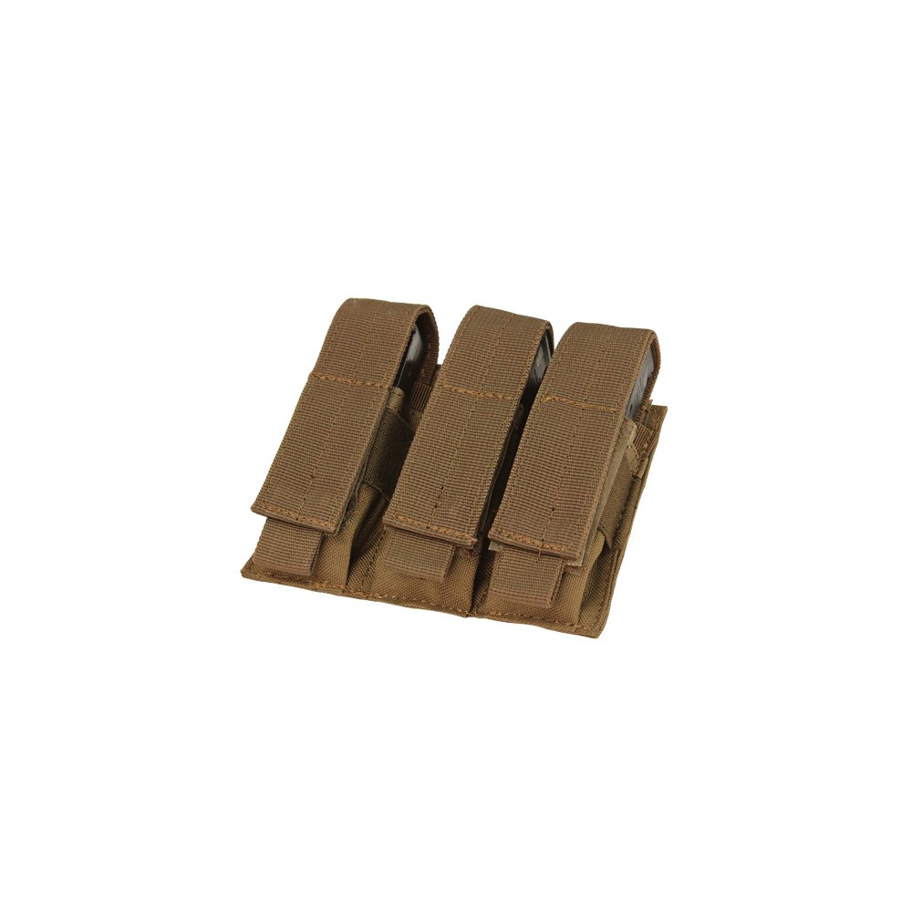 Condor MA52 Tactical Triple Pistol Mag Pouch Brown