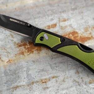 OUTDOOR EDGE Razor EDC Lite Folding Pocket Knife with Clip | Compact 2.5” Replaceable Blade Knife with RazorSafe Blades | Perfect Small Knife for Men, Women, Work & Camping (Green, 2 Black Blades)