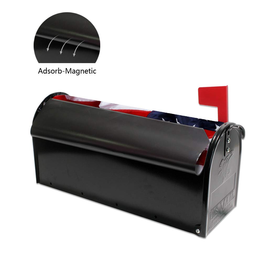 ZHIHUI American Flag with North American Condor Magnetic Mailbox Covers Mailwraps Wraps Post Letter Box Cover Waterproof Non Fade Garden Yard Home Decor for Outdoor 21x25 inch