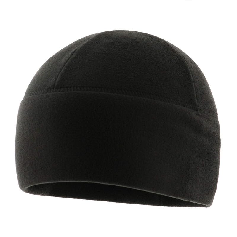 M-Tac Watch Cap Fleece Mens Winter Hat Military Tactical Skull Cap Beanie (Black, L)