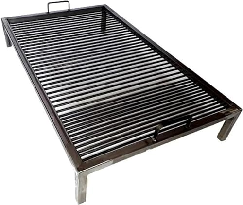 Luxury Argentine Grill + Brazier - Iron Argentina Grill - BBQ Parrilla Asado - Sor Pampa Grill (28 x 2o inches)