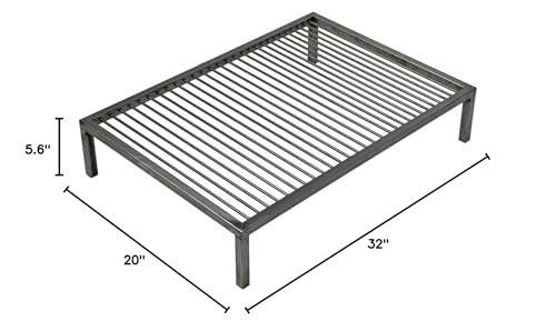 Premium Argentine Grill + Brazier - Iron Argentina Grill - BBQ Parrilla Asado - Sor Pampa Grill (32 x 20 in)