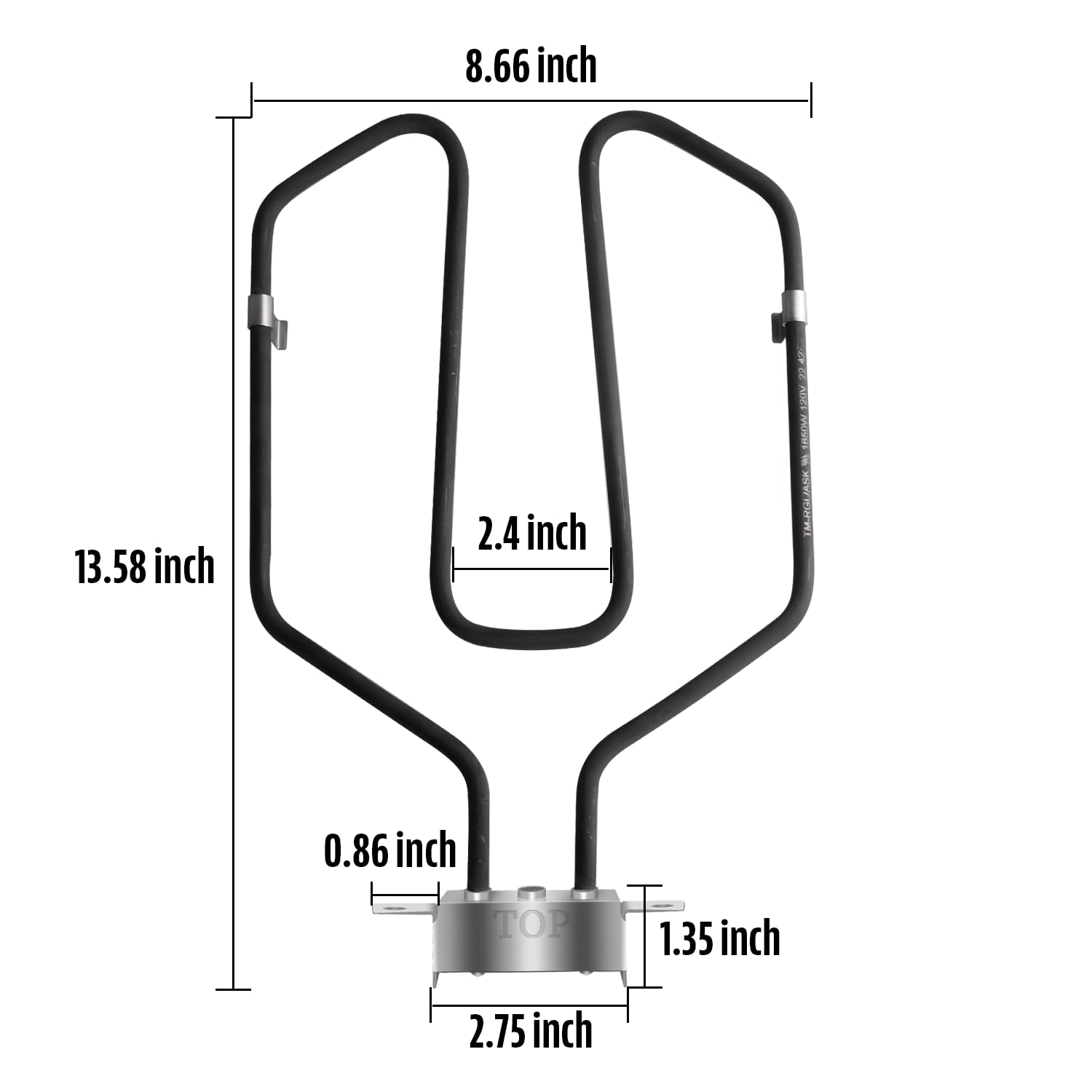 120V 1650W 15A Electric Smoker Heating Element Replacement Kits with Adjustable Thermostat Controller Compatible with Smoke Hollow,Masterbuilt,Char Broil,and Most Electric Smokers