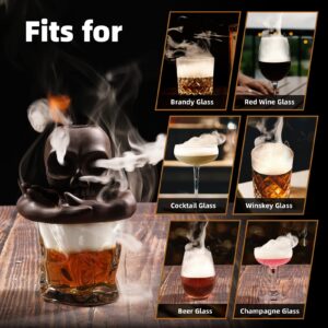 13 in 1 Whiskey Smoker Kit-Exquisite Skull Smoke Infuser-Old Fashioned Cocktail smoker Kit with Torch for Party,Home Bar-Heart touching gift for Whiskey lover, Dad,boyfriend, husband