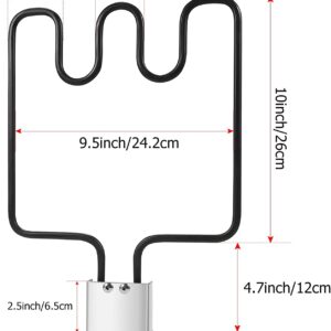 Electric Smoker Grill Heating Element Replacement Part with Adjustable Thermostat Controller for Masterbuilt Smokers & Turkey Fryers 1500W