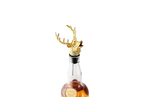 Collective Spirits Cocktail Smoker Kit with Reindeer Head Pourer, Torch, Cleaning Brush, Whiskey Smoker Infuser Kit, Old Fashioned Drink Torch Kit, Ideal Gift for Boyfriend, Husband, Dad (No Butane)