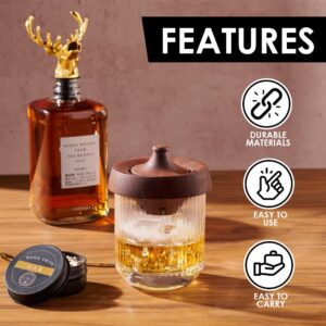 Collective Spirits Cocktail Smoker Kit with Reindeer Head Pourer, Torch, Cleaning Brush, Whiskey Smoker Infuser Kit, Old Fashioned Drink Torch Kit, Ideal Gift for Boyfriend, Husband, Dad (No Butane)