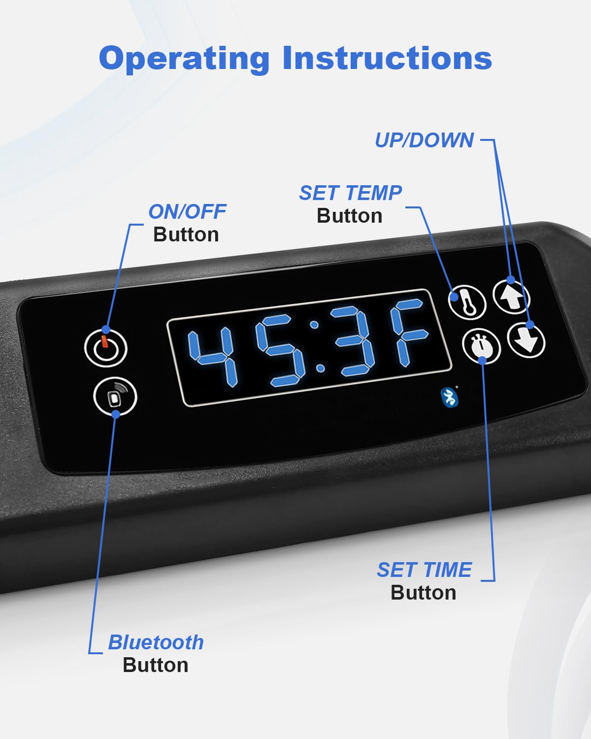 ULXIOM 9907180015 Controller Replacement Part Compatible with Masterbuilt Bluetooth Digital Electric Smoker, Digital Control Panel Fits for MB20074719 MB20073519 MB26073519 MB20073119 MB25073519