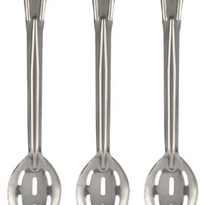 Perforated Stainless Steel Spoon - Serving Slotted Spoons for Restaurant - Large Metal Commercial Tablespoon for Cooking 3 Pcs