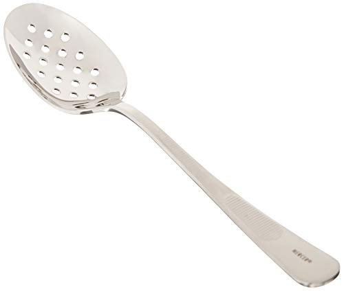 Mercer Culinary 7-8 Inch, Silver Plating Spoon, Perforated Bowl, 7 7-8-Inch, 7 7-8"