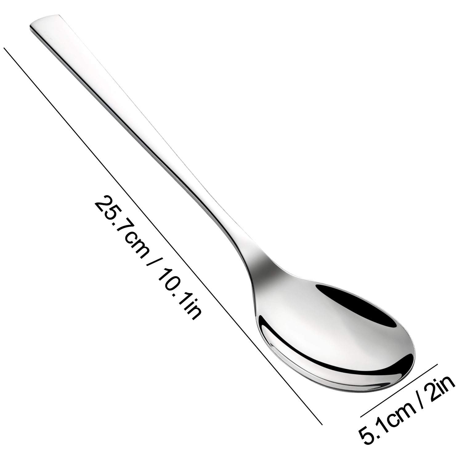 KEAWELL Premium Serving Spoon Set, 18/10 Stainless Steel Large Serving Spoon Tabletop Flatware Serving Utensil Buffet Banquet Serving Tablespoons(Pack in 2/4), Mirror-Polished, Buffet Serving set (4)