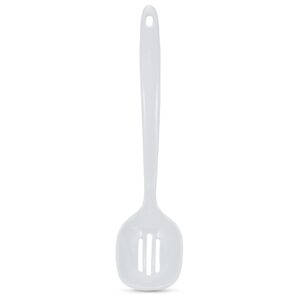 ame d'essence 12" melamine slotted spoon white durable and versatile kitchen tool perfect for straining stirring serving scratch-resistant and non-stick surface ergonomic handle for comfortable grip