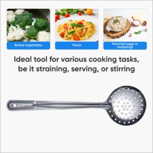 Slotted Serving Spoon - Stainless Steel Spoon with Holes for Draining - Straining Perforated Spoon