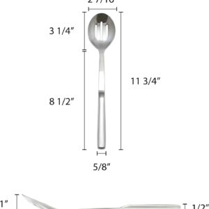 TrueCraftware- Set of 2 Stainless Steel Slotted Serving Spoon- Serving Utensils Cooking Spoons Utensil Sets Large Serving Utensils Kitchen Cooking Serving Utensils for Home Restaurant Buffet Banquet