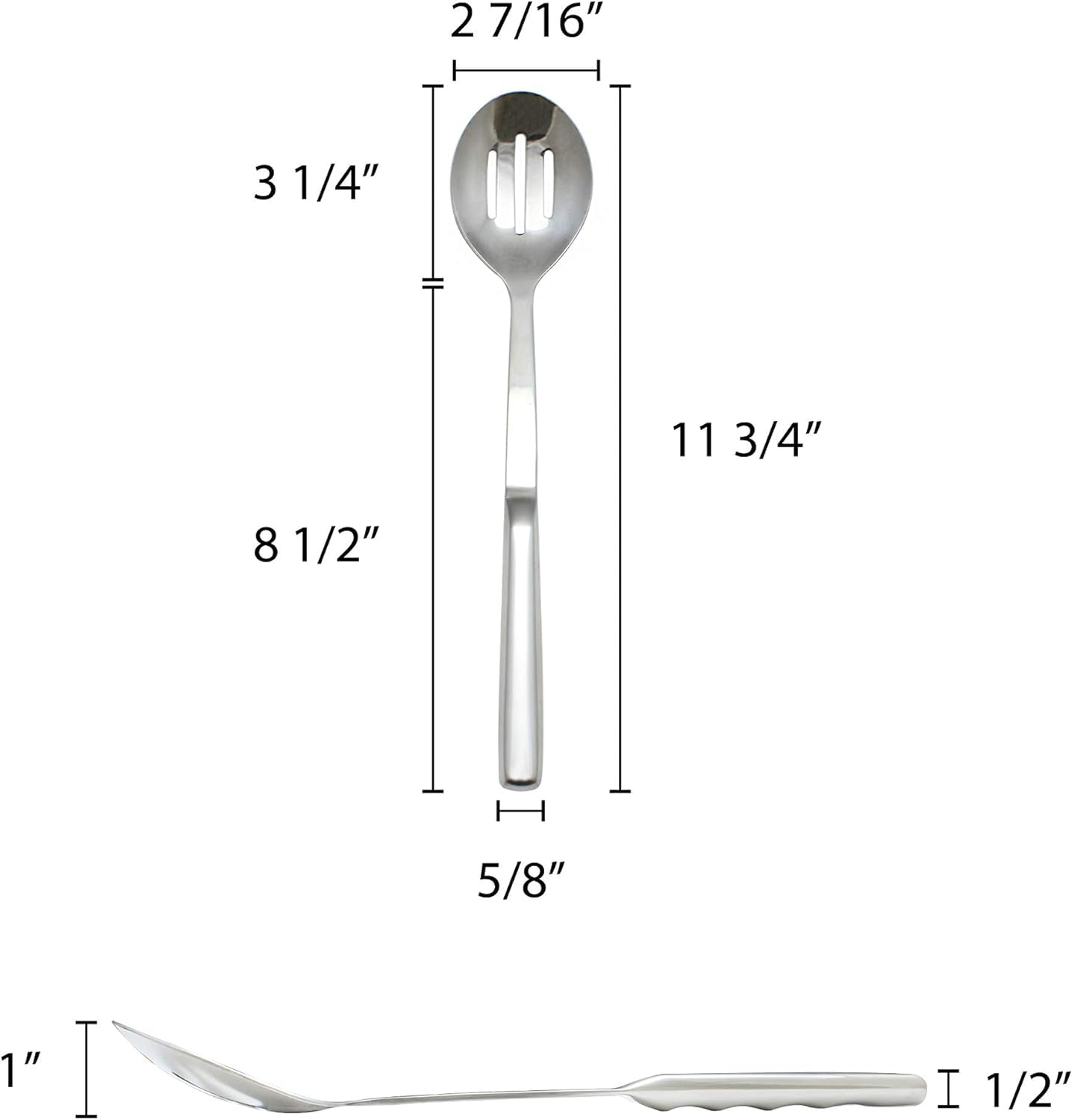 TrueCraftware- Set of 2 Stainless Steel Slotted Serving Spoon- Serving Utensils Cooking Spoons Utensil Sets Large Serving Utensils Kitchen Cooking Serving Utensils for Home Restaurant Buffet Banquet