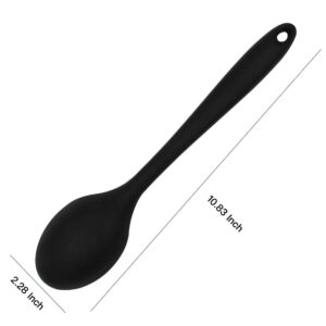 2 Pieces Silicone Nonstick Mixing Spoons, BPA Free and Food Grade Serving Cooking Spoon, High Heat Resistant to 480°F, Hygienic Design Slotted and Solid Spoons for Mixing and Serving