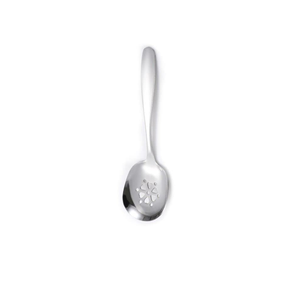 Stainless Steel Buffet Serving Spoon 8.2 inch Slotted Spoons Mirror Polished Large Tablespoons Kitchen Utensil, Dishwasher Safe(slotted spoon,silver)