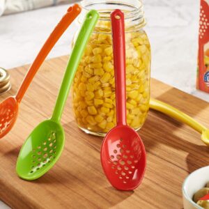 Pikanty - Small 7-Inch Slotted Serving Spoons (Pack of 4) - Perfect for Olives, Pickles & Condiments | Sturdy & Versatile | Made in USA