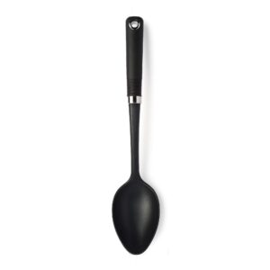 cooking light spoon, non-stick cookware heat resistant kitchen gadget, dishwasher safe serving, black