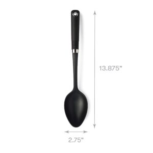 Cooking Light Spoon, Non-Stick Cookware Heat Resistant Kitchen Gadget, Dishwasher Safe Serving, Black