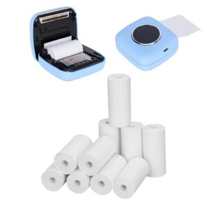 10 Rolls Thermal Paper, 2.24 x 0.98in White Thermal Paper for Portable Bluetooth Pocket Mobile Printer