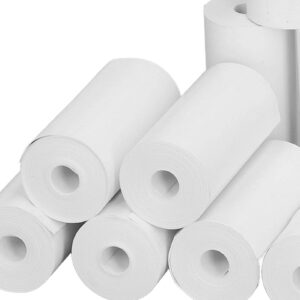 10 Rolls Thermal Paper, 2.24 x 0.98in White Thermal Paper for Portable Bluetooth Pocket Mobile Printer