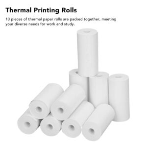 10 Rolls Thermal Paper, 2.24 x 0.98in White Thermal Paper for Portable Bluetooth Pocket Mobile Printer