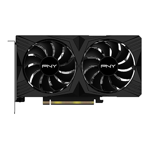 PNY GeForce RTX™ 4060 8GB VERTO™ Dual Fan Graphics Card DLSS 3 (128-bit, PCIe 4.0, GDDR6, HDMI/DisplayPort, Supports 4k, 2 slot)