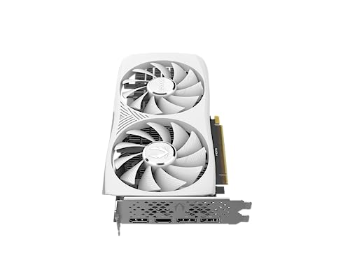 ZOTAC Gaming GeForce RTX 4060 8GB Twin Edge OC White Edition DLSS 3 8GB GDDR6 128-bit 17 Gbps PCIE 4.0 Compact Gaming Graphics Card, ZT-D40600Q-10M