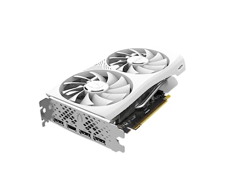 ZOTAC Gaming GeForce RTX 4060 8GB Twin Edge OC White Edition DLSS 3 8GB GDDR6 128-bit 17 Gbps PCIE 4.0 Compact Gaming Graphics Card, ZT-D40600Q-10M