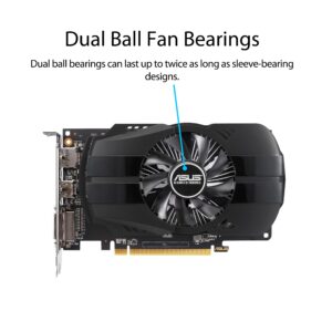 ASUS Phoenix AMD Radeon RX 550 Graphics Card (PCIe 3.0, 4GB GDDR5 Memory, HDMI, DisplayPort, DVI-D, FreeSync, IP5X Dust Resistant, Dual Ball Fan Bearings, Auto-Extreme, Compact Design)