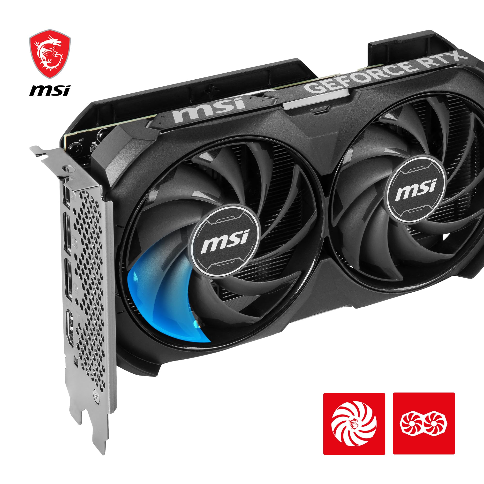 MSI GeForce RTX 4060 Ti Ventus 2X Black 8G OC Graphics Card -NVIDIA RTX 4060 Ti, 8GB GDDR6 Memory, 18Gbps, PCIe 4.0, DLSS3