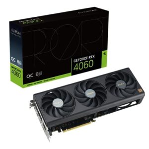 asus proart geforce rtx™ 4060 oc edition 8gb gddr6 graphics card (pcie 4.0, 8gb gddr6, dlss 3, hdmi 2.1a, displayport 1.4a)