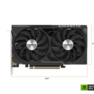 GIGABYTE GeForce RTX 4060 Ti WINDFORCE OC 8G Graphics Card, 2X WINDFORCE Fans, 8GB 128-bit GDDR6, GV-N406TWF2OC-8GD Video Card