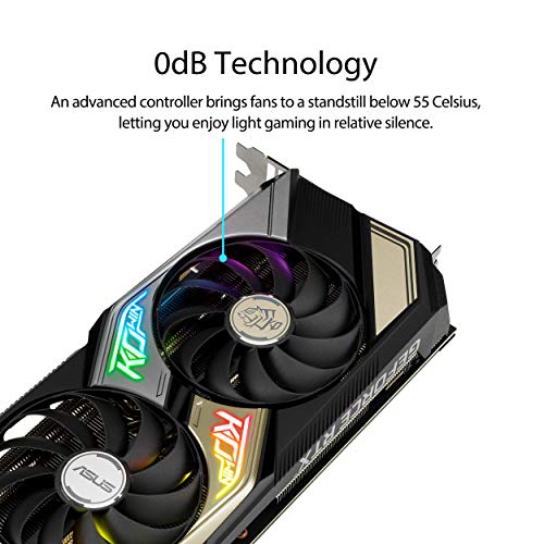 ASUS KO NVIDIA GeForce RTX 3070 V2 OC Edition Gaming Graphics Card (PCIe 4.0, 8GB GDDR6 Memory, LHR, HDMI 2.1, DisplayPort 1.4a, Axial-tech Fan Design, 0dB Technology, Enduring capacitors)