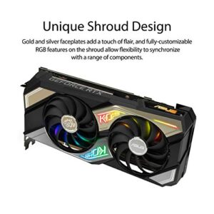 ASUS KO NVIDIA GeForce RTX 3070 V2 OC Edition Gaming Graphics Card (PCIe 4.0, 8GB GDDR6 Memory, LHR, HDMI 2.1, DisplayPort 1.4a, Axial-tech Fan Design, 0dB Technology, Enduring capacitors)