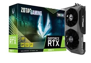 zotac gaming geforce rtx™ 3060 ti gddr6x twin edge 8gb gddr6x 256-bit 19 gbps pcie 4.0 gaming graphics card, icestorm 2.0 advanced cooling, active fan control, zt-a30620e-10p