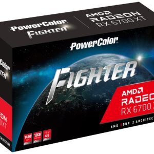 PowerColor Fighter AMD Radeon RX 6700 XT Gaming Graphics Card with 12GB GDDR6 Memory, Powered by AMD RDNA 2, Raytracing, PCI Express 4.0, HDMI 2.1, AMD Infinity Cache