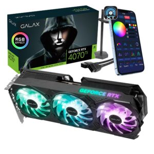 galax geforce rtx™ 4070 ti ex gamer v2, xtreme tuner app control, 12gb, gddr6x, 192-bit, dp*3/hdmi 2.1/dlss 3/gaming graphics card (with graphics card brace support)