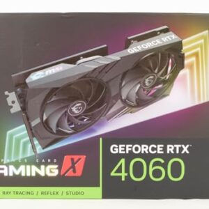 MSI GeForce RTX 4060 Gaming X 8G Graphics Card - RTX 4060 GPU, 8GB GDDR6 (17Gbps/128-bit), PCIe 4.0 - Twin FROZR 9 (2 x TORX Fan 5.0), RGB - HDMI 2.1, DisplayPort 1.4a